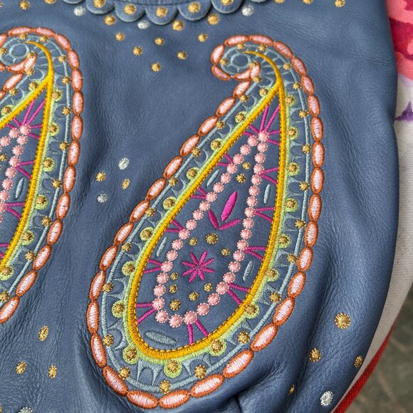 Isabella Fiore Hobo Leather Embroidered Bag 🎉3X Host Pick🎉 - Picture 5 of 16